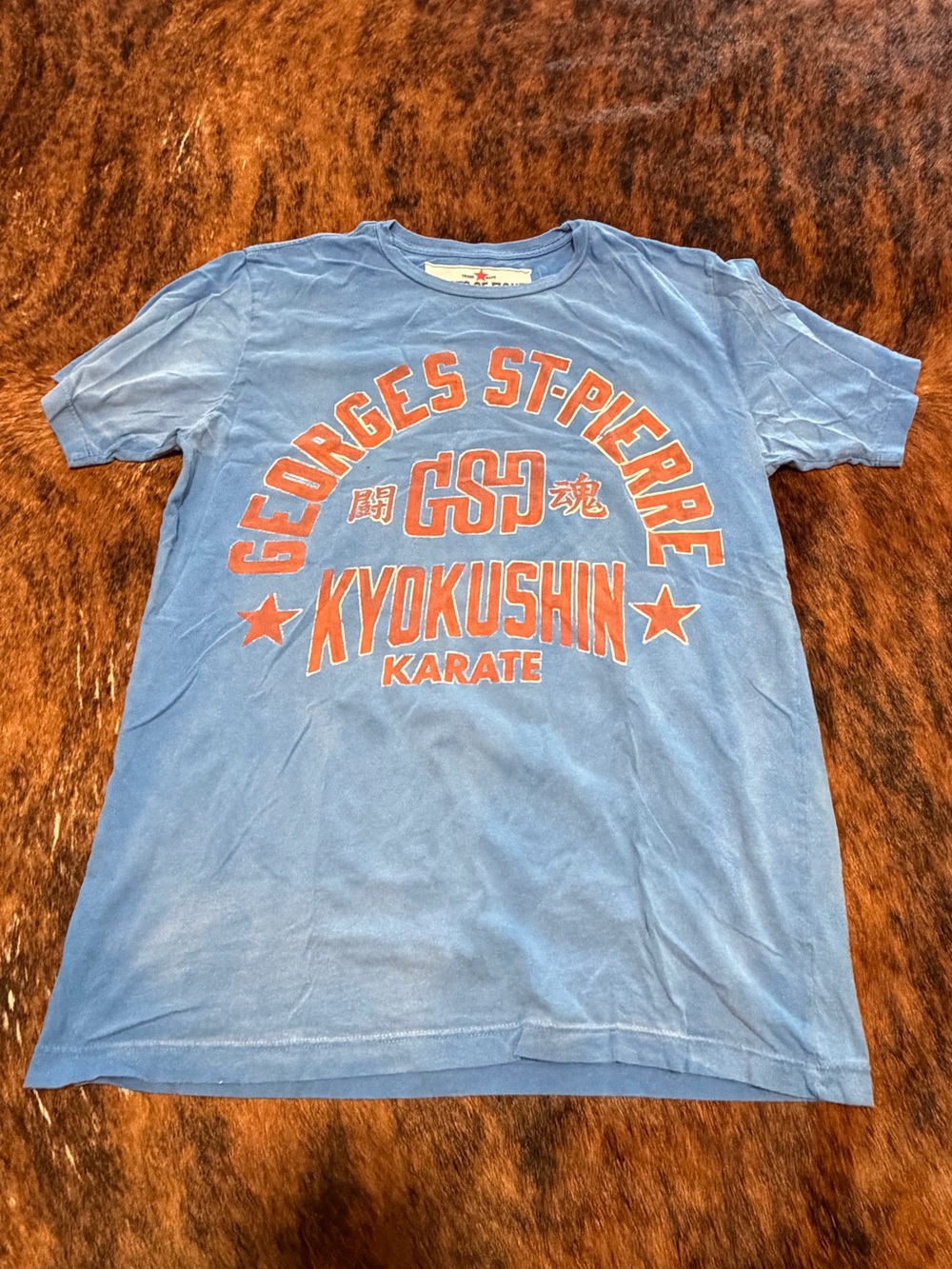 RARE Roots of Fight Georges St-Pierre "GSP" Kyokushin Karate Graphic Tee Sz m